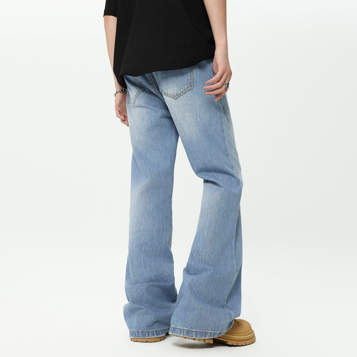 Vintage high street micro-washed slim-fit jeans